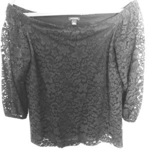 Ann Taylor-Off the Shoulder Lace Blouse